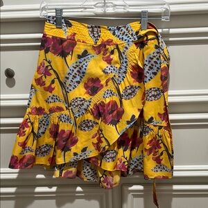 A.L.C. Yellow Floral Mini Skirt